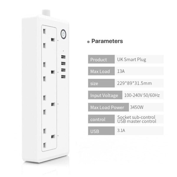 Extension power , smart, WIFI, 13A, with USB ports